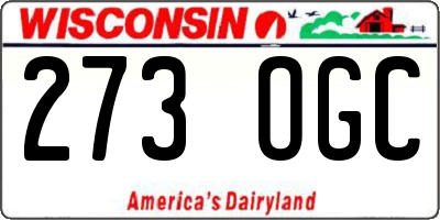 WI license plate 273OGC