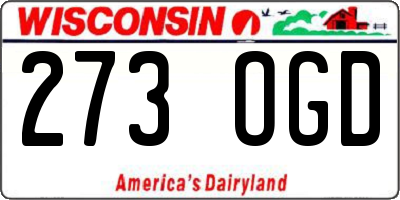 WI license plate 273OGD