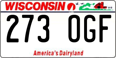 WI license plate 273OGF