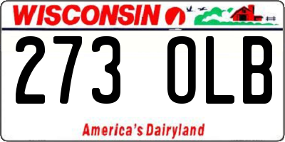 WI license plate 273OLB