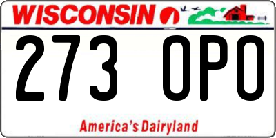 WI license plate 273OPO