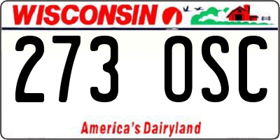WI license plate 273OSC