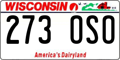 WI license plate 273OSO