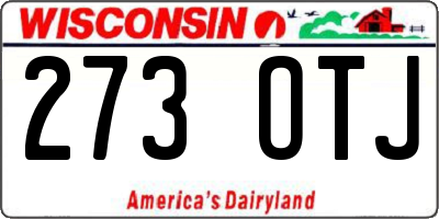 WI license plate 273OTJ