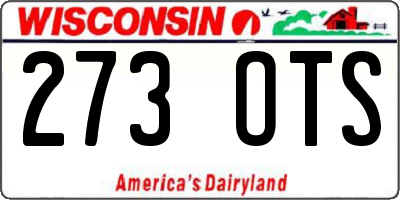 WI license plate 273OTS