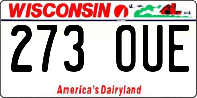 WI license plate 273OUE