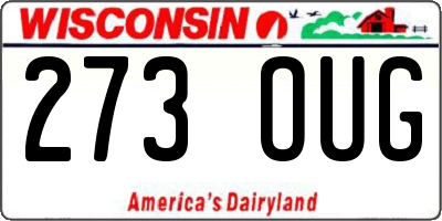 WI license plate 273OUG