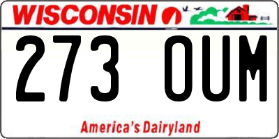 WI license plate 273OUM