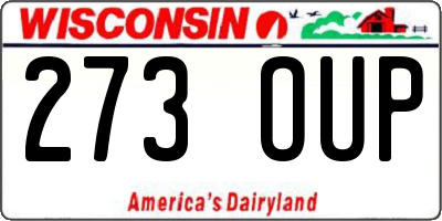 WI license plate 273OUP