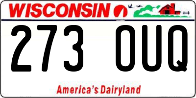 WI license plate 273OUQ