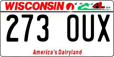 WI license plate 273OUX