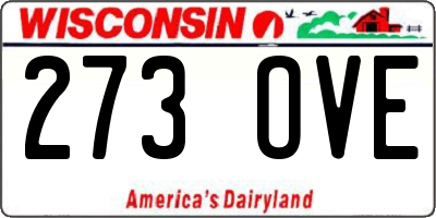 WI license plate 273OVE