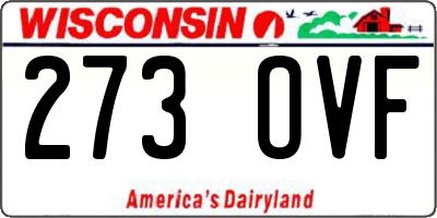 WI license plate 273OVF