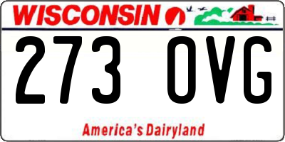 WI license plate 273OVG