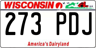 WI license plate 273PDJ