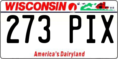 WI license plate 273PIX