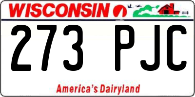 WI license plate 273PJC