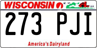 WI license plate 273PJI