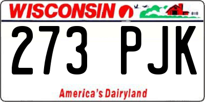 WI license plate 273PJK