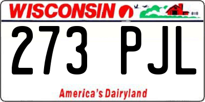 WI license plate 273PJL
