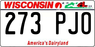 WI license plate 273PJO