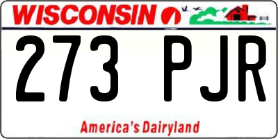 WI license plate 273PJR