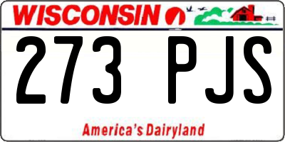 WI license plate 273PJS