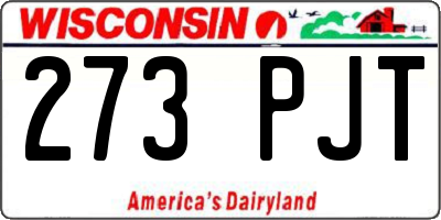 WI license plate 273PJT