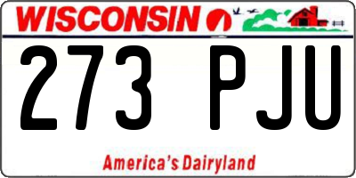 WI license plate 273PJU