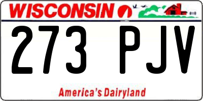WI license plate 273PJV