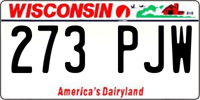 WI license plate 273PJW