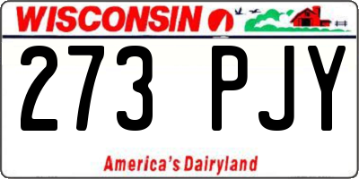 WI license plate 273PJY