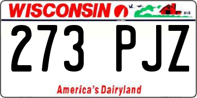 WI license plate 273PJZ