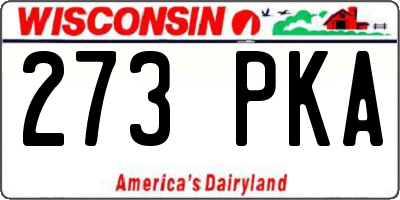 WI license plate 273PKA