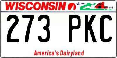 WI license plate 273PKC
