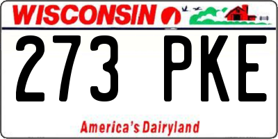 WI license plate 273PKE