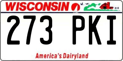 WI license plate 273PKI