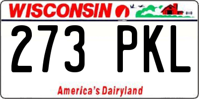 WI license plate 273PKL