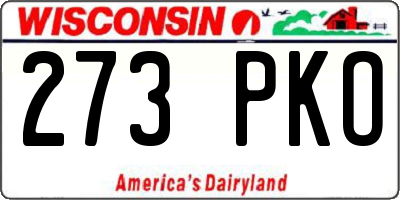 WI license plate 273PKO