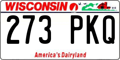 WI license plate 273PKQ