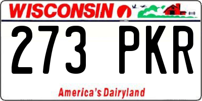 WI license plate 273PKR