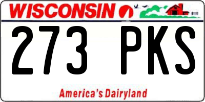 WI license plate 273PKS