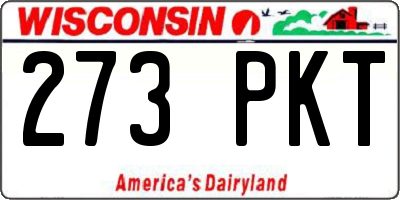 WI license plate 273PKT