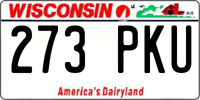 WI license plate 273PKU