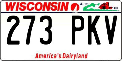 WI license plate 273PKV