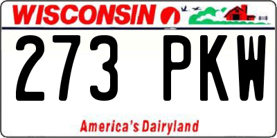 WI license plate 273PKW