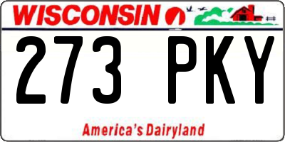 WI license plate 273PKY