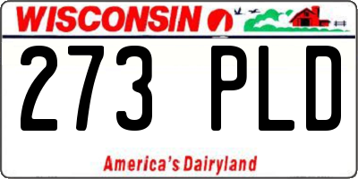 WI license plate 273PLD