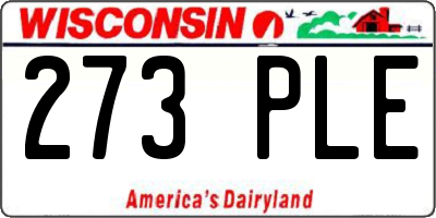 WI license plate 273PLE