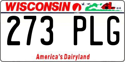 WI license plate 273PLG